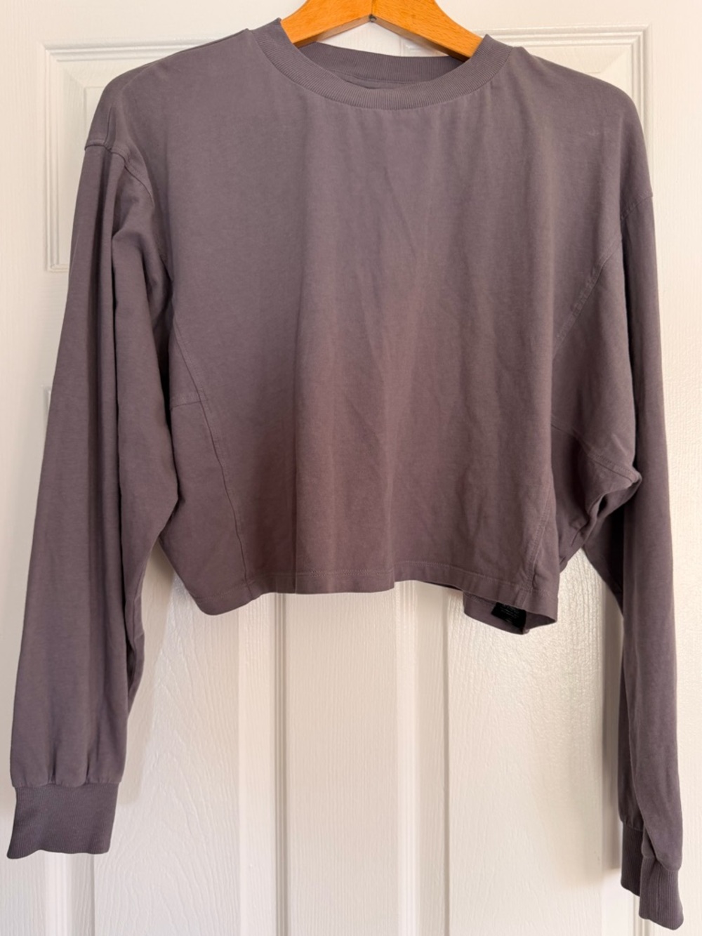 ASOS Cropped Long-Sleeve Tee Grey Size S